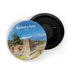 Dhcrafts Multicolor Metal Rabdentse Ruins Sikkim Printed Fridge Magnet, 5.8 Cm