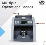 STEADFAST Banko90 Latest Money/Note/Cash Counting Machine with Add, Batch Functions, UV, MG & IR Fake Note Detection, Half Note Detector, High Power Motor & Large LED Display-Grey