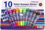 BAOER Multicolor Water Based Ink Marker Pen with Roller Stamp