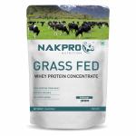 NAKPRO Grass Fed Whey Protein Concentrate | Natural Supplement Powder (1Kg, Unflavored)