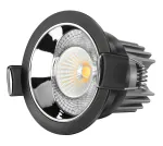 Kolors 12W Deep concealed LED COB Spot Light Round Black Body with Black Chrome Finish Reflector | Recessed LED Spotlight | Recessed LED ceiling light for indoor & outdoor (Cool White) [Kornet]