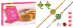 Feastive Celebrations Bikanervala Milk Cake With Trendy Rakhis, A Pair Of Ganesha Soan, Pooja Rakhi, Kesar And Chawal, 400 Gram (Set Of 2)