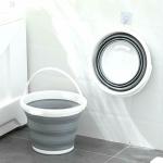 Kayru Foldable Round Bucket Collapsible Bucket Camping, Car Washing, Outdoor, Garden Activities Foldable Cleaning Bucket,Silicone Folding Bucket,Foldable Square Bucket(Multicolor) (10 Liter)