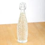 Cracker Clear Glass Air Tight Flip Cap Water Bottle For Fridge 1L