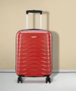 VIP Foxtrot-Avt | Cabin Trolley Bag | Hard Sided Luggage | Polycarbonate | Molten Lava Red