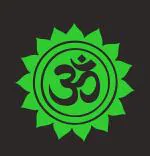 DreamKraft Neon Vinyl Glow In Dark Radium Decorative Om Wall Sticker 20x20 cm