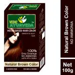 VEDICAYURVEDA Natural Brown Hair Color With No Ammonia For Men And Women