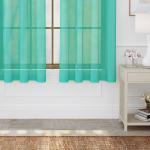 Story@Home SERENE 5 ft POLYESTER Window Curtain, Designer Curtains For Living Room , MINT - Pack of 2