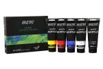 Brustro Multicolor Artists Acrylic 120ml Pack Of 5 Primary Shades