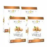 N'Joy Premium Halves Walnuts Kernels (Without Shell) 1kg Pack of 4 (250g x 4)| Kashmiri Walnuts
