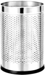 Shivom Steels Stainless Steel Perforated Round Dustbin for Dry Waste (8x12 Medium) (8L)