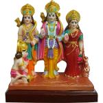 ESVAR STONECARFT Ram Darbar / Ram Sita Laxhman Hanuman . Decorative Showpiece - 22 cm (Polyresin, Multicolor)