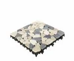Sharpex Pebble Stone Interlocking and water resistant Deck tiles Indoor & Outdoor 12 inch