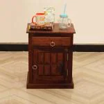 SheeshamCraft Celiko Bedside Table In Furniture Sheesham Wood In Natural Colour