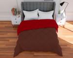 AVI Microfibre 250 GSM Reversible Comforter, Double ( Brown & Red, 90