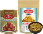 Yuvraj Gulab Jamun 1 kg and Kaju Mixture 400 gm Snacks    Combo Pack