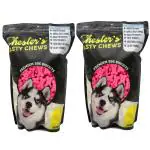 WOW DOG Dog Biscuit Offer Pack of 2 Strawberry Flavour Fortified with Calcium & Minerals 1.8 Kg