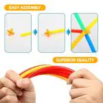 NHR 180 Pieces DIY Colorful Pipe Straw Stick Building Block Educational Assembly Toy for Kids (3+ Years)