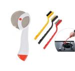 FIRST FRONT Stainless Steel Apex Pizza Cutter With 3 Pcs Wire Brush and (Multicolour, Pack of 2)