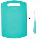 YELLOCUT Vegetable & Fruit Plastic Chopping Board With Knife for Home/Kitchen - Kitchen Accesorries