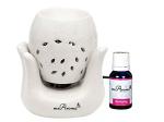 Divine Home White Ceramic Electric Oil Diffuser with Aroma Oil (Pack Of 2)