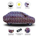 AARTRI water resistant - dust proof - UV proof car body cover for compatible with Toyota Glanza car body cover (Military with Mirror)