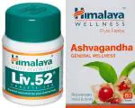HIMALAYA Liv.52 Tablet (1 Pack) and Ashwagandha for General Wellness (1 Pack)