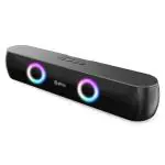 pTron Fusion Beam V2 16W Bluetooth Soundbar Speaker, Stereo Sound, RGB Lights, Metal Grill (Black)