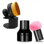 Majestique Blender Beauty Foundation Sponge and Professional Flat Round Shaped Foundation Blender Brush (Pack of 2)