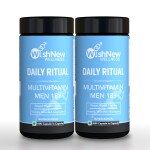WishNew Wellness Daily Ritual Men's Multivitamin 18+ | Comprehensive 36-Nutrient Blend for Peak Energy & Metabolism | Boosts Stamina, Immune Health | 120 Non-GMO Delayed Release Capsules