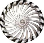 WolkomHome car Wheel Cap, Hub Cap Wheelcover Wheel Cover 14 inch Universal for All 14 inch Wheel Size Cars Set of 4 pc Turbain Black Silver