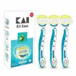 Kai K5 Ease Aloe Veera Moisture Strips 5 Blades Women Body Razor - Pack of 3 (3 pcs)