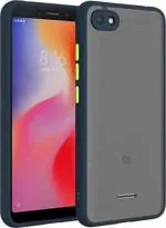 INDIACASE Redmi 6A Blue Translucent, Shockproof, Hard Back Cover