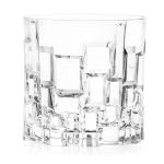 F QUEEN CREATION(PACK OF 2 PC) 300ML Heavy Duty Glasses, Rock Style Vintage Scotch Crystal Thick Bottom Glass, Tumbler Striped Machine-Made Glass Cup Lead-Free Glass European Retro