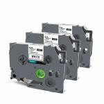 HAIDERY HARDWARE AUTM Zencoma Multicolor Compatible Label Tape Replacement for Brother Laminated Tz Tape Compatible with BrotherP Touch Label Maker Machine, PTD210, PTH110, PTD600, PTD400AD ( 12mm x 0.47) (Pack of 3)