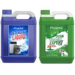 Fivanta 5Ltr Multipurpose Cleaning Gel With 5Ltr Top Front Liquid Detergent - Green