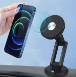 Tech Gear Magnetic Car-mounted Phone Holder With 360-degree Rotation, Foldable And Super Strong Suction, Supporting Stand For Central Control Panel In Cars For Navigation