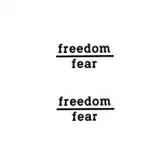 SIMPLY INKED Freedom over fear Temporary Tattoo, Letter Tattoo for all (Freedom over fear tattoo) Pack of 2