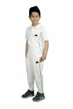 Skelton Cricket Uniform for Boys, Size 28 Cricket Dress for Kids, Cricket Uniform Dress, Cricket White T-Shirt and Trousers Combo for Boy's