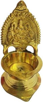 T-KA108 Brass Table Diya  (Height: 4 inch)