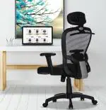Teal Helicon High Back Ergonomic Office Chair - Black