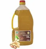 Healthy Roots 2L Cold Pressed Groundnut/Peanut Oil (Virgin, Chekku/Ghani) - 2 Litre Wood Pressed Groundnut Oil for cooking