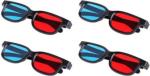 RV7 Anaglyph 3D Video Glasses (Red and Blue) (pack of 4)