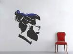 Divinedesigns Multicolor Vinyl Beard Boy Wall Sticker