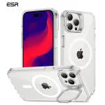 ESR Mobile Cover for iPhone 14 Pro Max Classic HaloLock Series with Camera Kickstand (Transparent)