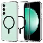 Spigen Ultra Hybrid OneTap Metal Ring Magfit Back Cover Case Compatible with Samsung Galaxy S23 FE 5G (TPU + Poly Carbonate | Black)