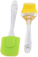 PENTOLE WE CARE FOR YOUR CONVENIENCE Silicone Spatula and Pastry Brush Set Special for CakeMixer,Grilling,Tandoor,Cooking,Baking,Glazing,BBQ,Oil Brush for Cooking Silicon,Oil Brush for Kitchen Use (Oil Brush with Spectula)