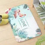 KATHIYAWADI Door Mats for Home Entrance, Outdoor Door Mats Welcome Doormat, Water Absorbing Non Slip Floor Bathroom Mat, Quick Drying Water Soft Super Absorbent (Flamingo Love Door Mat) (40 * 60)
