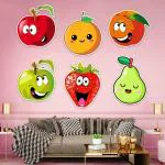 Zyozique Fruit Theme Birthday Cardstock Cutout With Glue Dot For Kids Theme For Baby Shower Happy Birthday Decorations Supplies (Pack Of 7) Multicolou