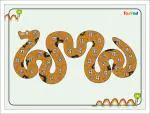 TodFod Shaped Wooden Jigsaw Puzzle Toy for Kids & Children, Animal Snake Hindi Consonants Or Alphabet & Learning - Multicolour 36 pcs.
